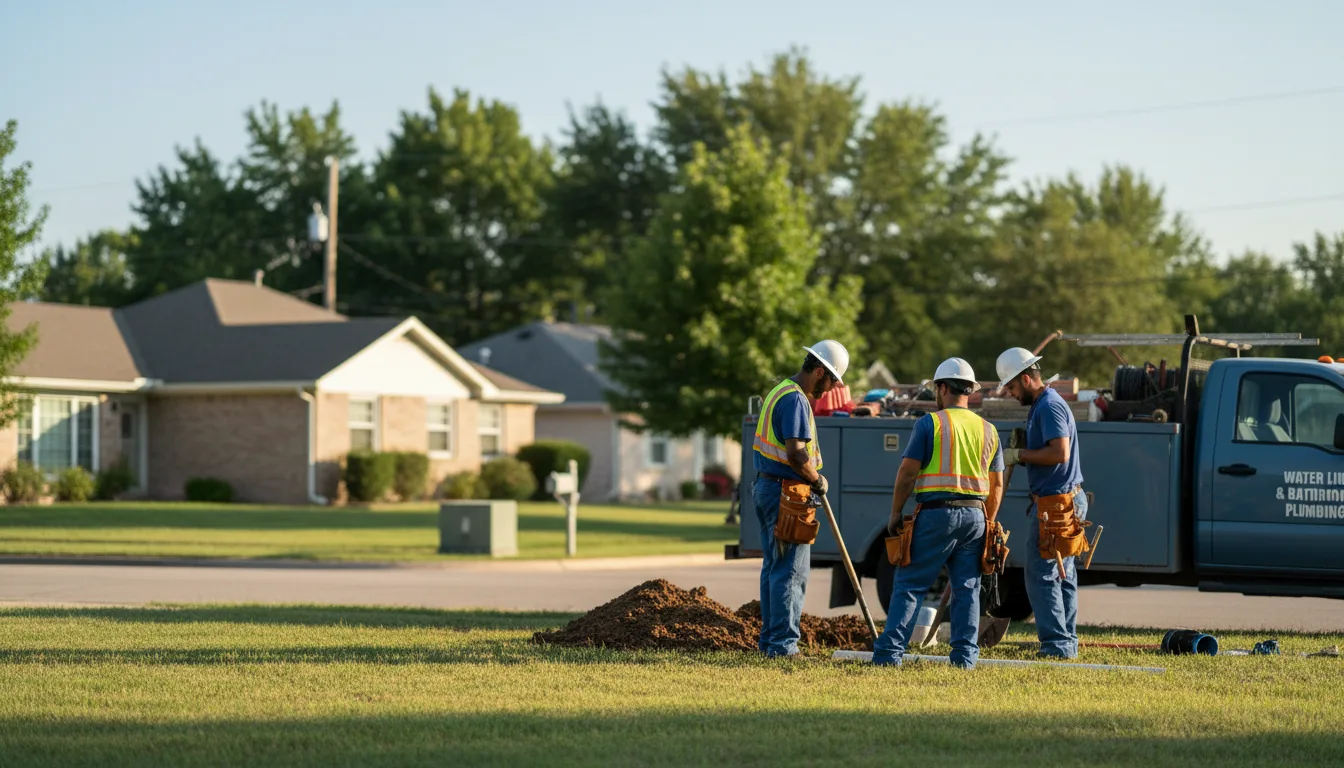 Residential water line and bathroom plumbing service in Atlantic, PA